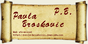 Pavla Brošković vizit kartica